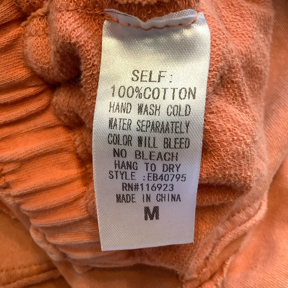 Easel Terracotta  Wide Leg Cotton Pants, M - Picture 5 of 5